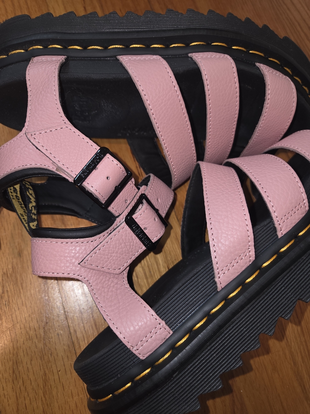 Dr. Martens Blaire Pink Leather Platform Sandals Women / Ladies Size 9 - Picture 11 of 14